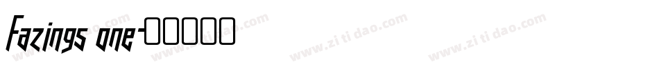 Fazings one字体转换